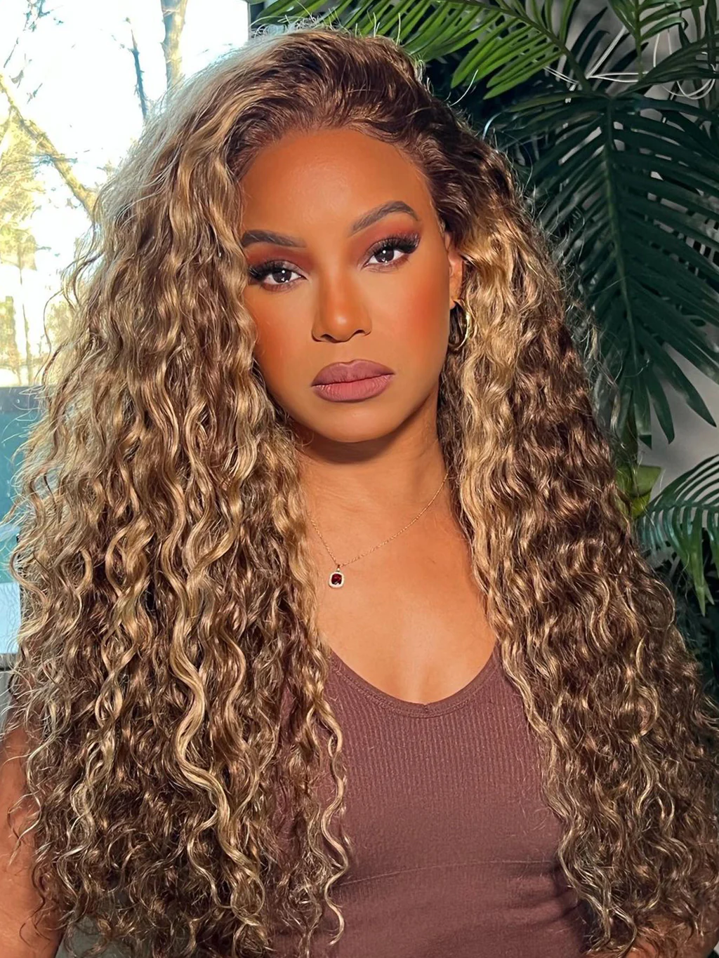 Dorsanee P4/27 Brown Highlight Water Wave 13x4/6×4 Pre-plucked Wear & Go Glueless Wig - Image 3