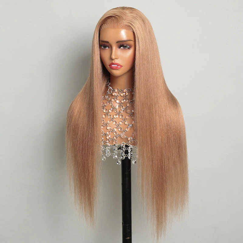 Dorsanee Strawberry Blonde 13X4 Lace Front Bone Straight Body Wave Human Hair Wigs - Image 10