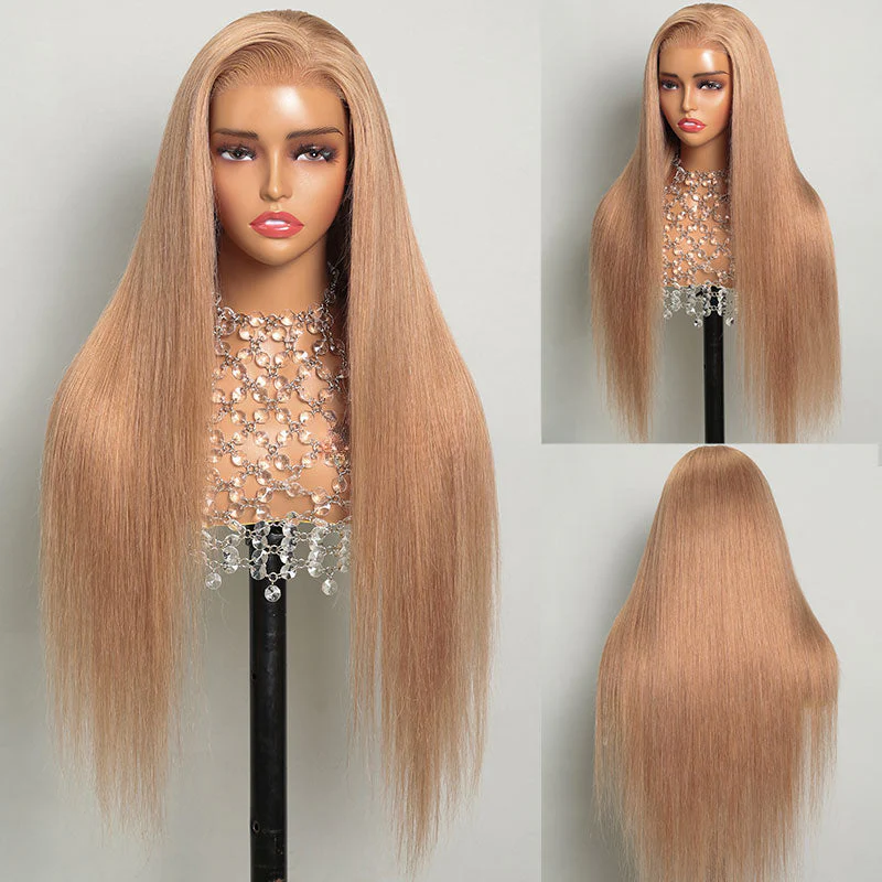 Dorsanee Strawberry Blonde 13X4 Lace Front Bone Straight Body Wave Human Hair Wigs - Image 6
