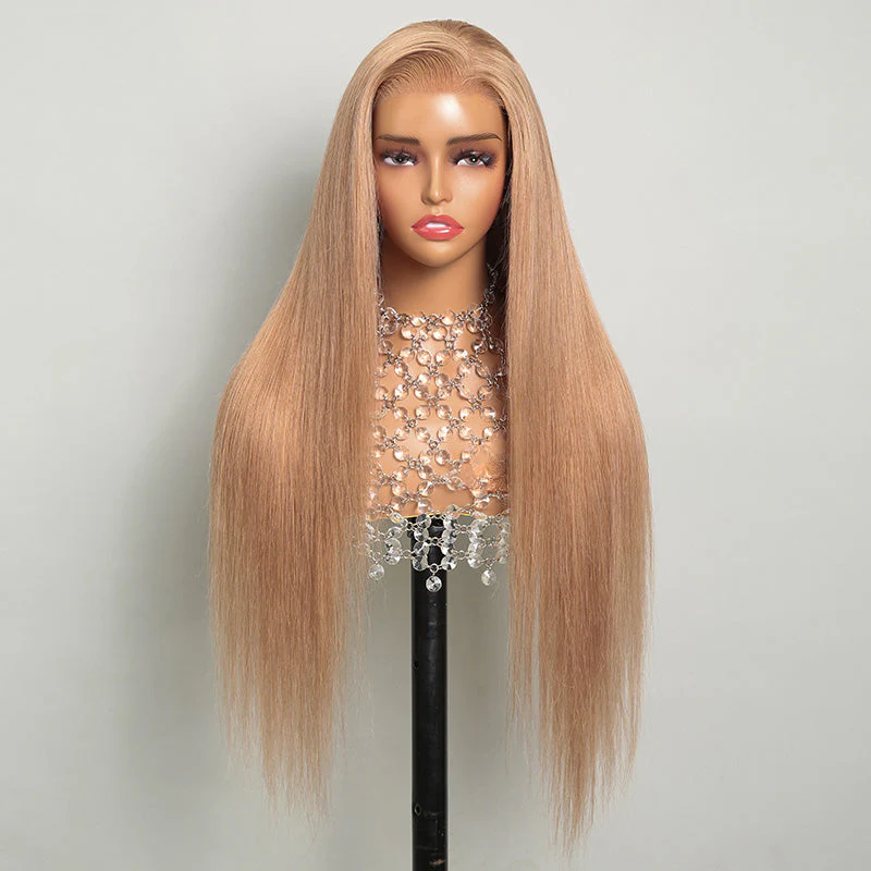 Dorsanee Strawberry Blonde 13X4 Lace Front Bone Straight Body Wave Human Hair Wigs - Image 7