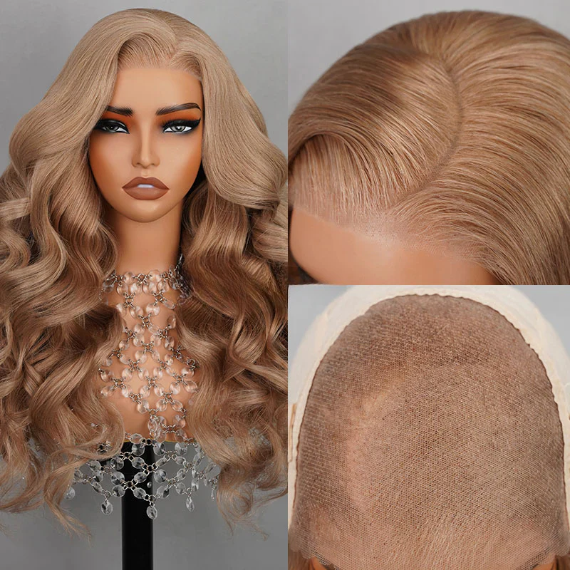 Dorsanee Strawberry Blonde 13X4 Lace Front Bone Straight Body Wave Human Hair Wigs - Image 9