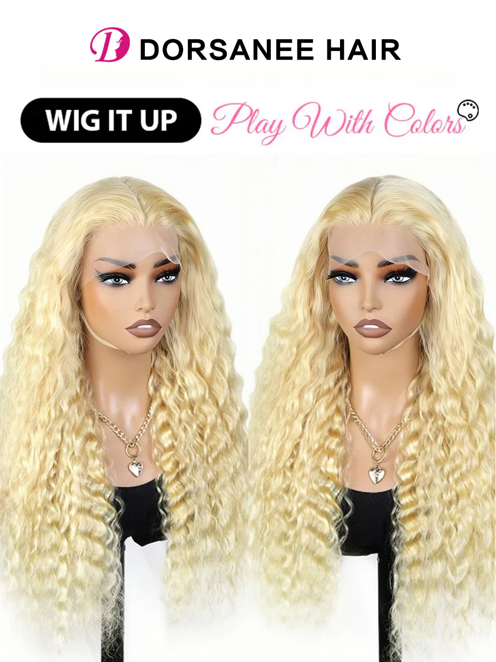 Dorsanee Blonde 613 Deep Wave 13x4 HD Lace Frontal Human Hair Wigs - Image 7