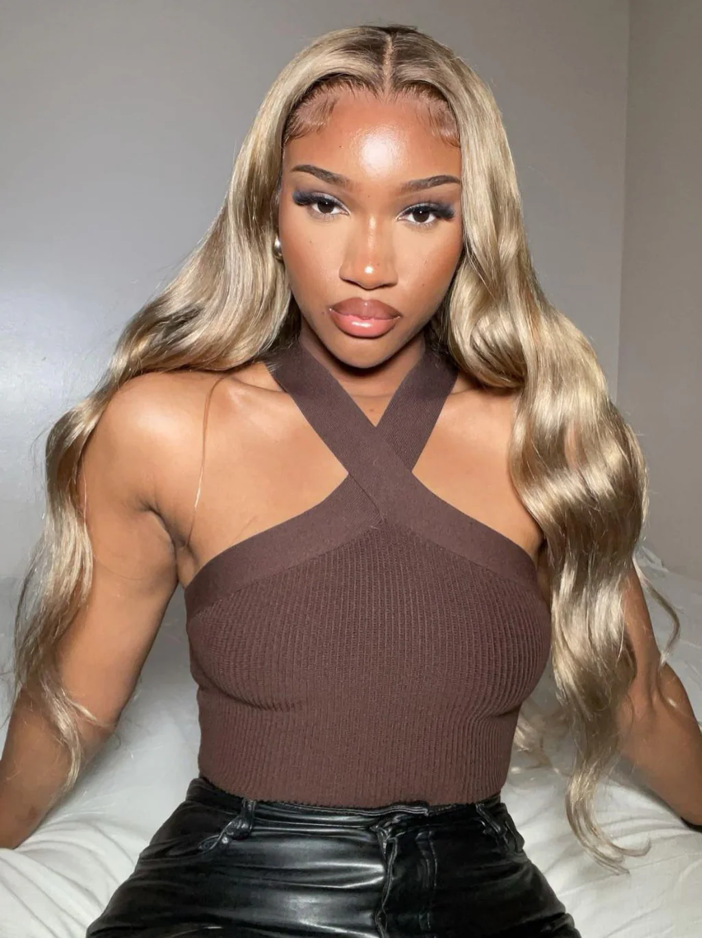 Dorsanee 200 Density Dark Neutral Blonde 13x4 Lace Front Body Wave Human Hair Wigs - Image 4