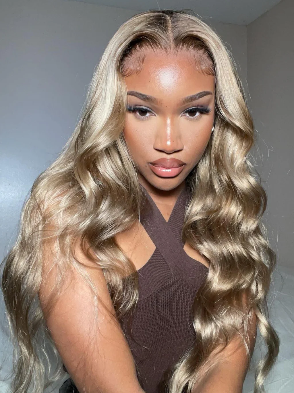 Dorsanee 200 Density Dark Neutral Blonde 13x4 Lace Front Body Wave Human Hair Wigs - Image 7