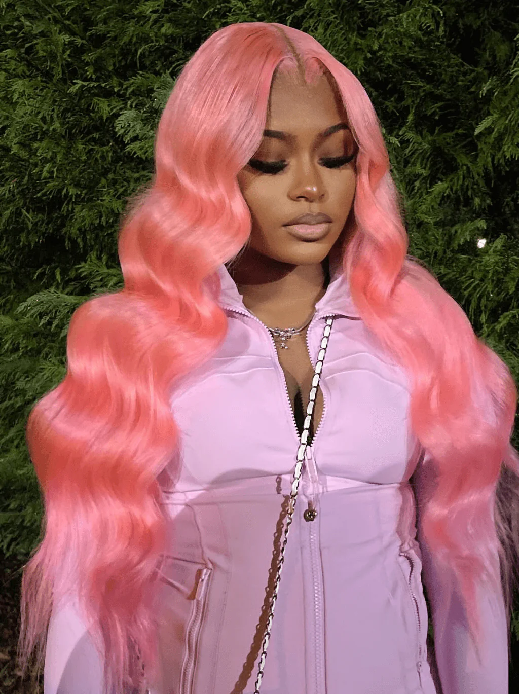 Dorsanee 200 Density Pink Body Wave 13x4 HD Lace Front Virgin Human Hair Wigs - Image 3