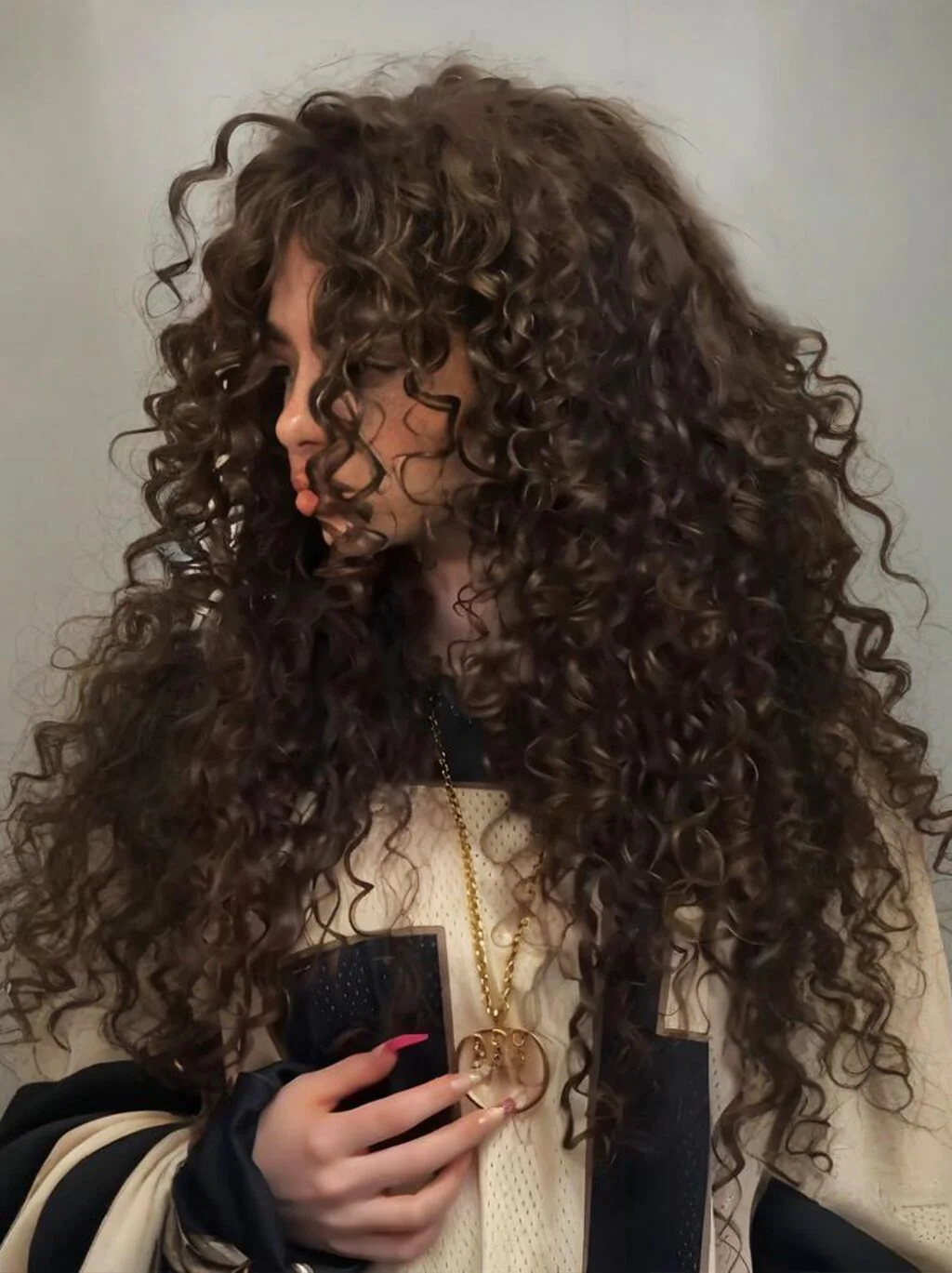 Dorsanee 250 300 Density Brown Bouncy Spiral Loose Curls 13x4 Lace Front Human Hair Wigs - Image 3