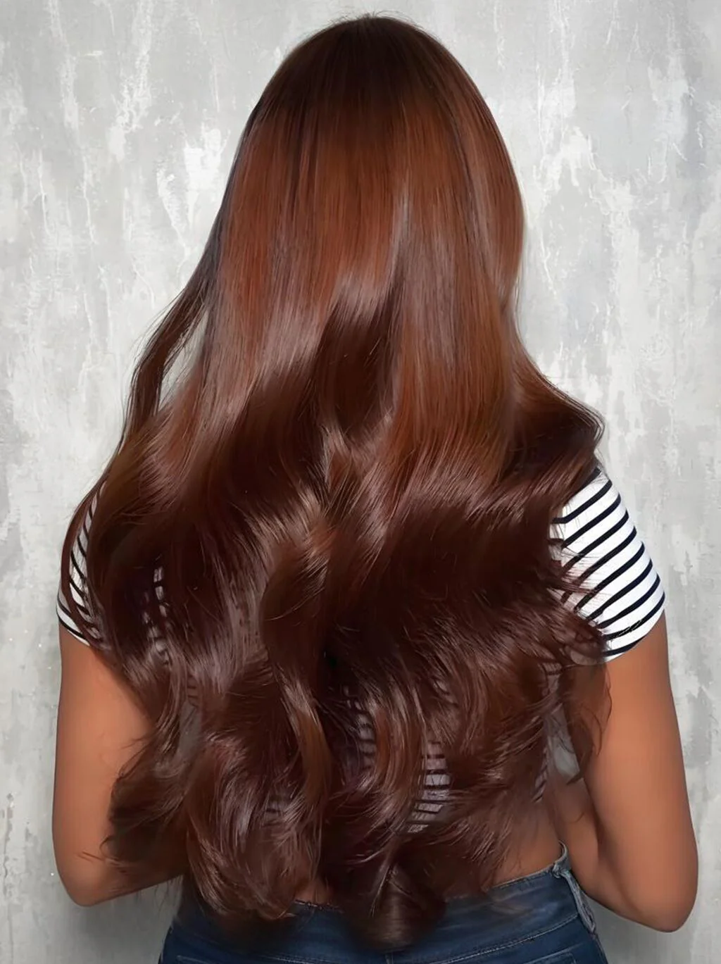Dorsanee 250 300 Density Reddish Brown 13x4 Lace Front Virgin Human Hair Wigs - Image 2