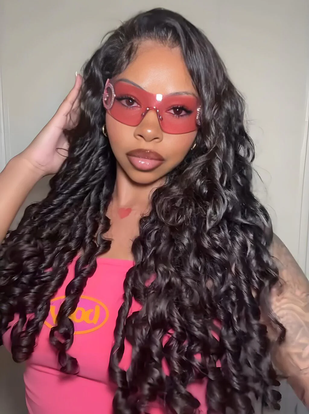 Dorsanee  250 300 Density Spiral Loose Wave 13X4 Lace Front Human Hair Wigs - Image 2