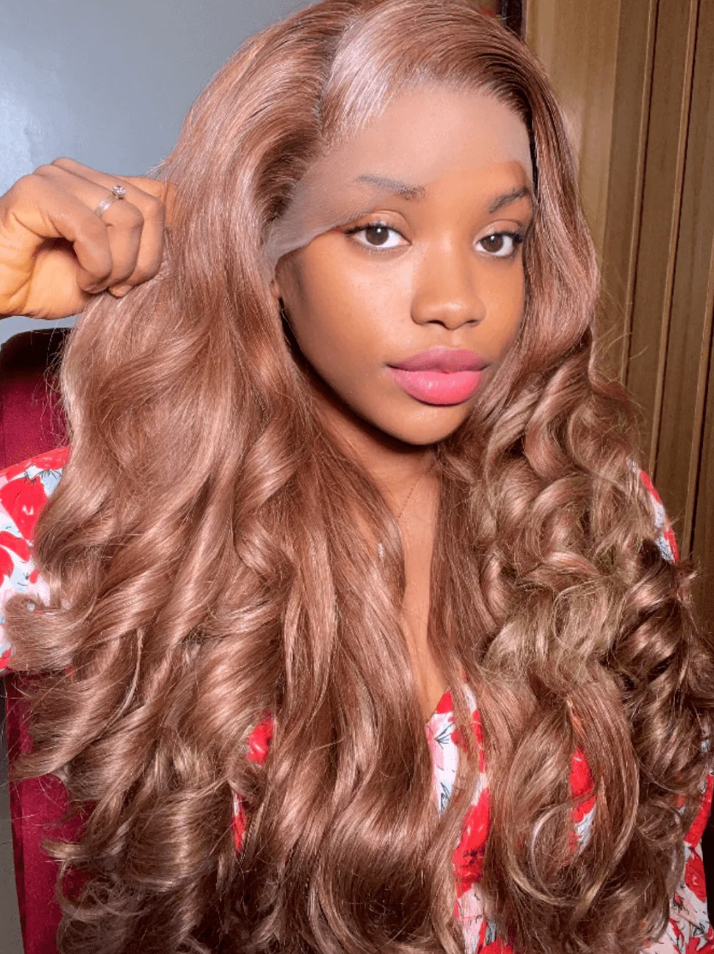 Dorsanee 250 300 Density Strawbeerry Honey Blonde Body Wave Remy Human Hair Wig - Image 3