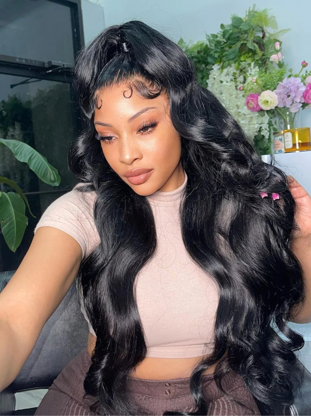 Dorsanee 250 Density 360 Full Lace Frontal Closure Body Wave Virgin Human Hair Wigs - Image 5