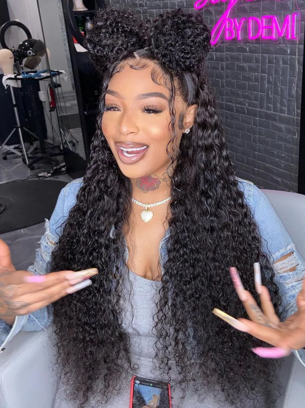Dorsanee 250 Density 360 Full Lace Frontal Wet and Wavy Human Hair Weave Wigs - Image 3