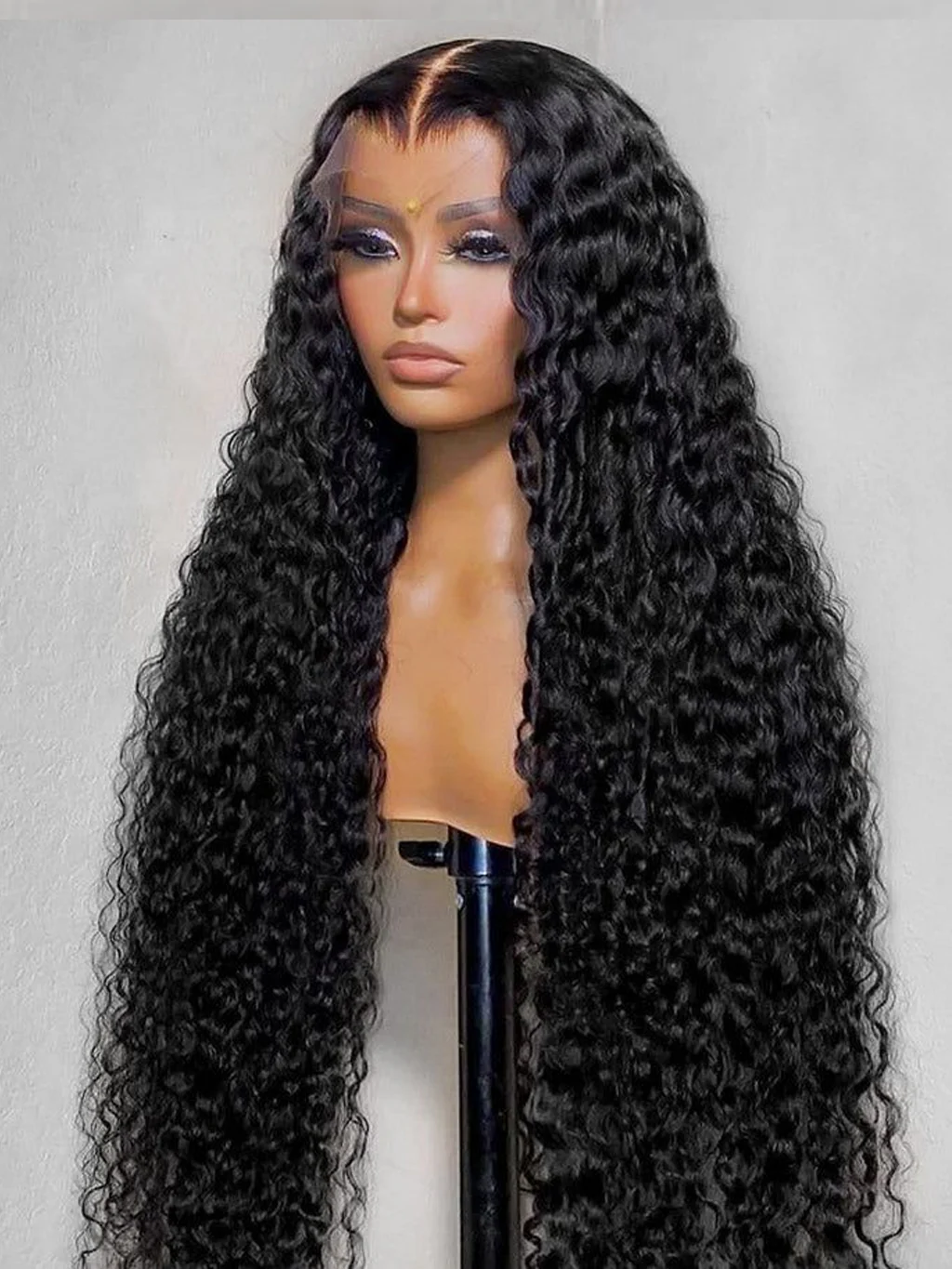 Dorsanee 360 Ventilated Full Lace Frontal Closure Crimped Deep Wave Hair Wigs - Image 5