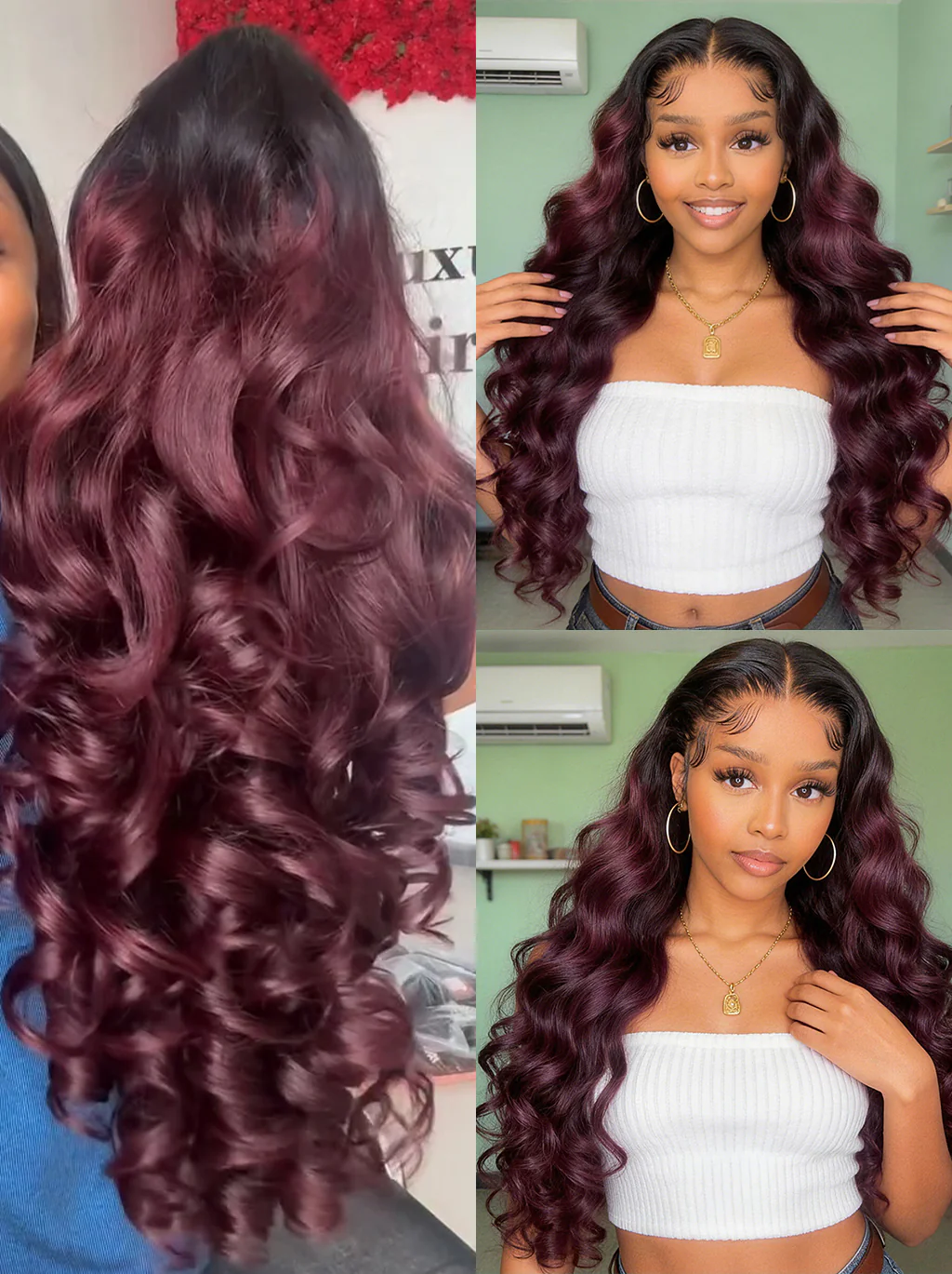 Dorsanee 250 Density Loose Body Wave Curls 13x4 Lace Front Virgin Human Hair Wigs - Image 5