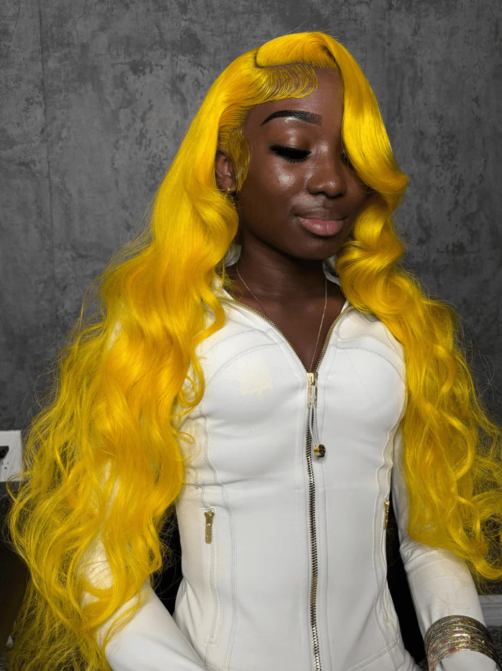 Dorsanee 30 32 34 inch Buss Down Yellow Body Wave HD Lace Front Human Hair Wigs - Image 3