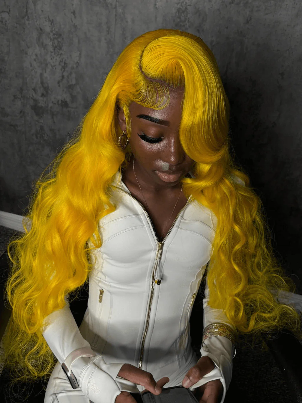 Dorsanee 30 32 34 inch Buss Down Yellow Body Wave HD Lace Front Human Hair Wigs - Image 4