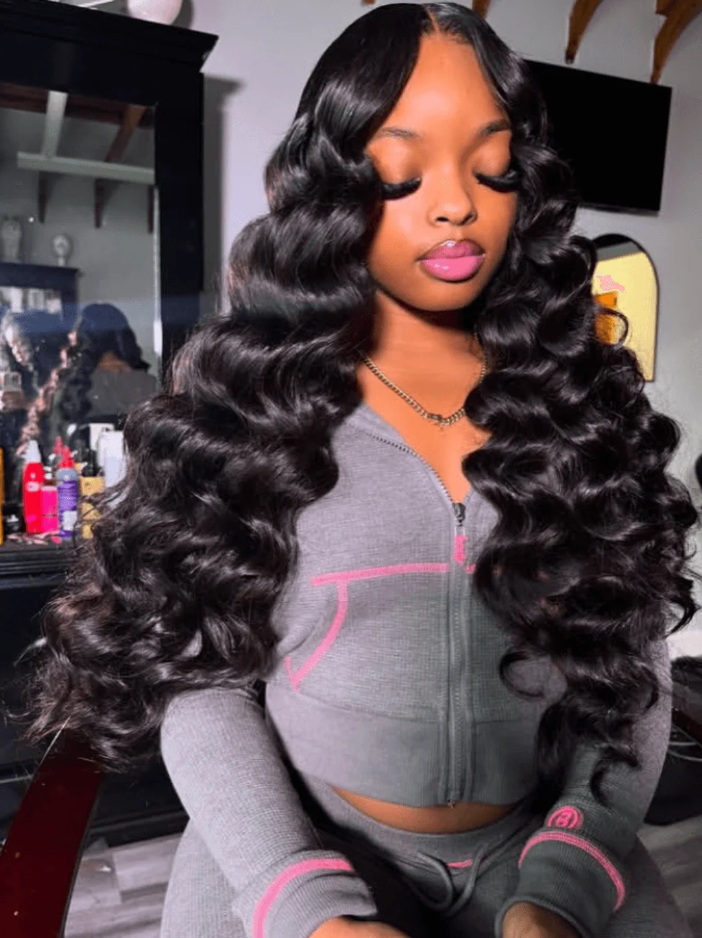 Dorsanee 300 Density Loose Deep Curls 13x4 HD Lace Front Virgin Human Hair Wigs - Image 2