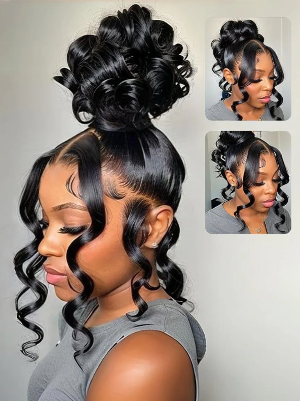 Dorsanee 360 Full Lace Ventilated Human Hair Wigs Straight Body Loose Deep Wave Hair Wig - Image 4