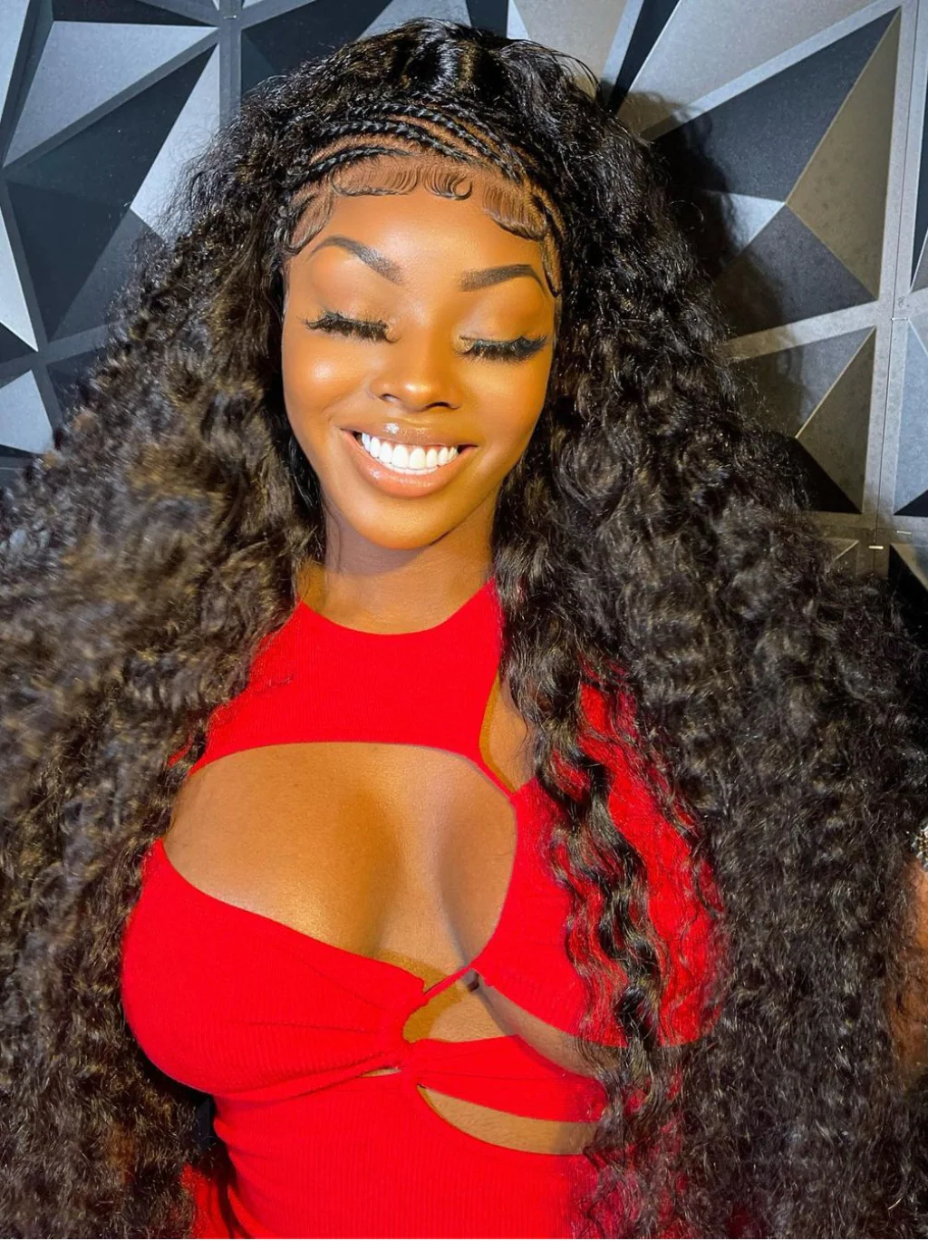 Dorsanee 360 HD Full Lace Frontal Crimped Deep Wave Curly Virgin Human Hair Wigs - Image 3