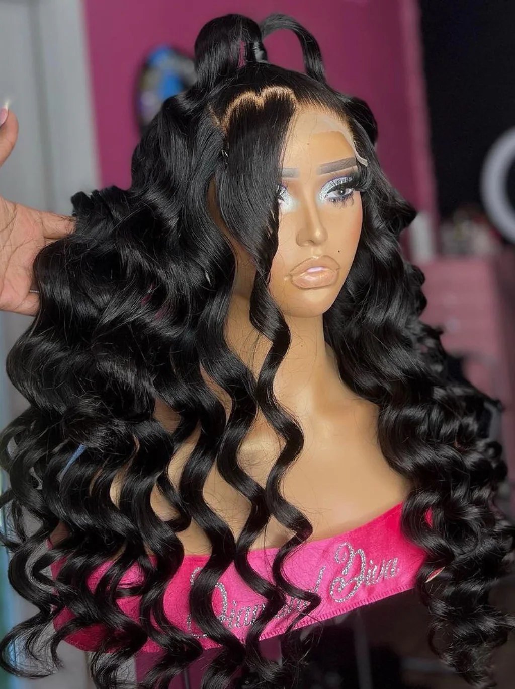 Dorsanee 250 Density 360 Full Lace Frontal Closure Loose Wave Human Hair Wigs - Image 7