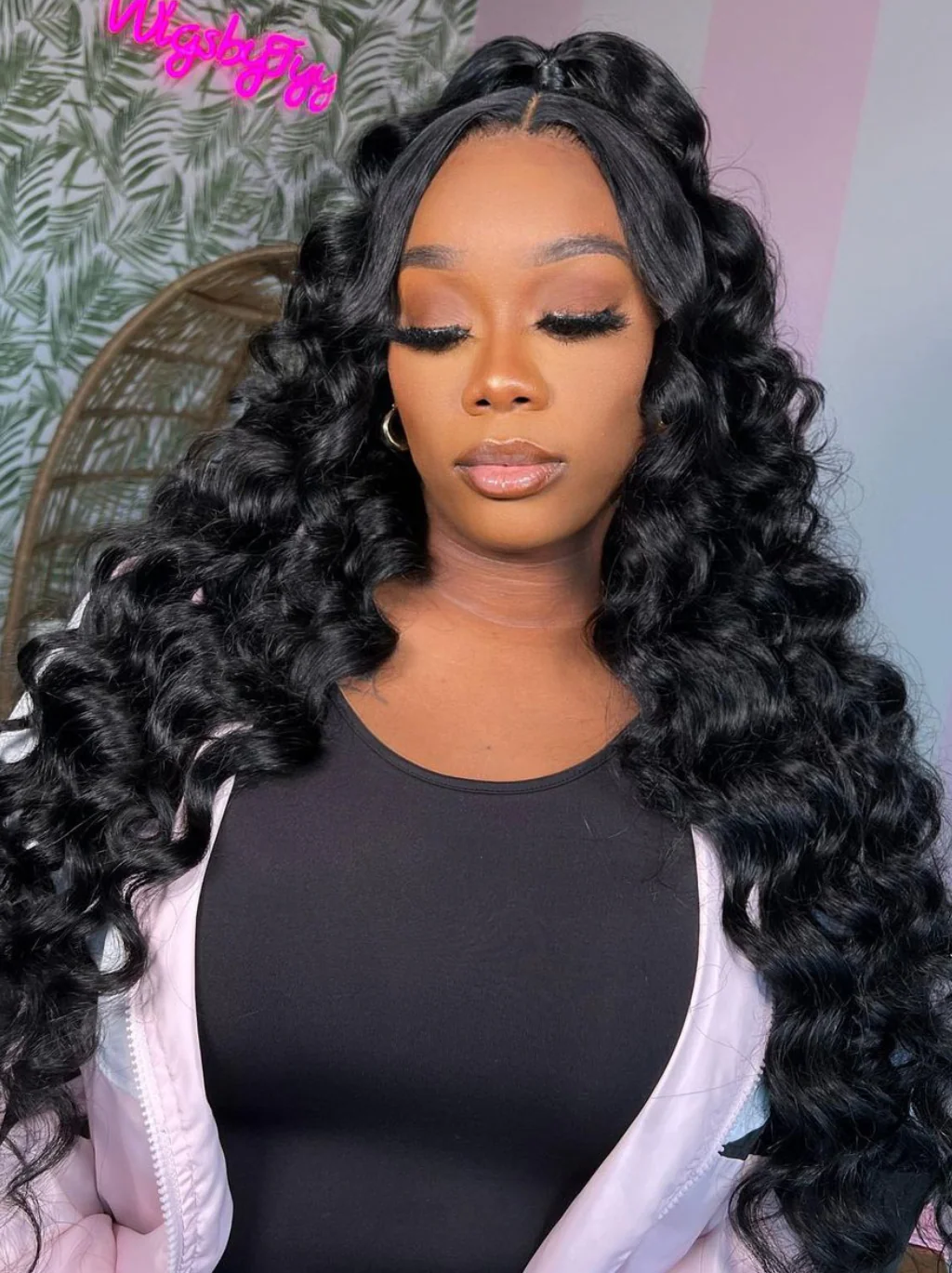 Dorsanee 360 Lace Frontal Big Wave Wand Curls Loose Deep Wave Human Hair Wigs - Image 5