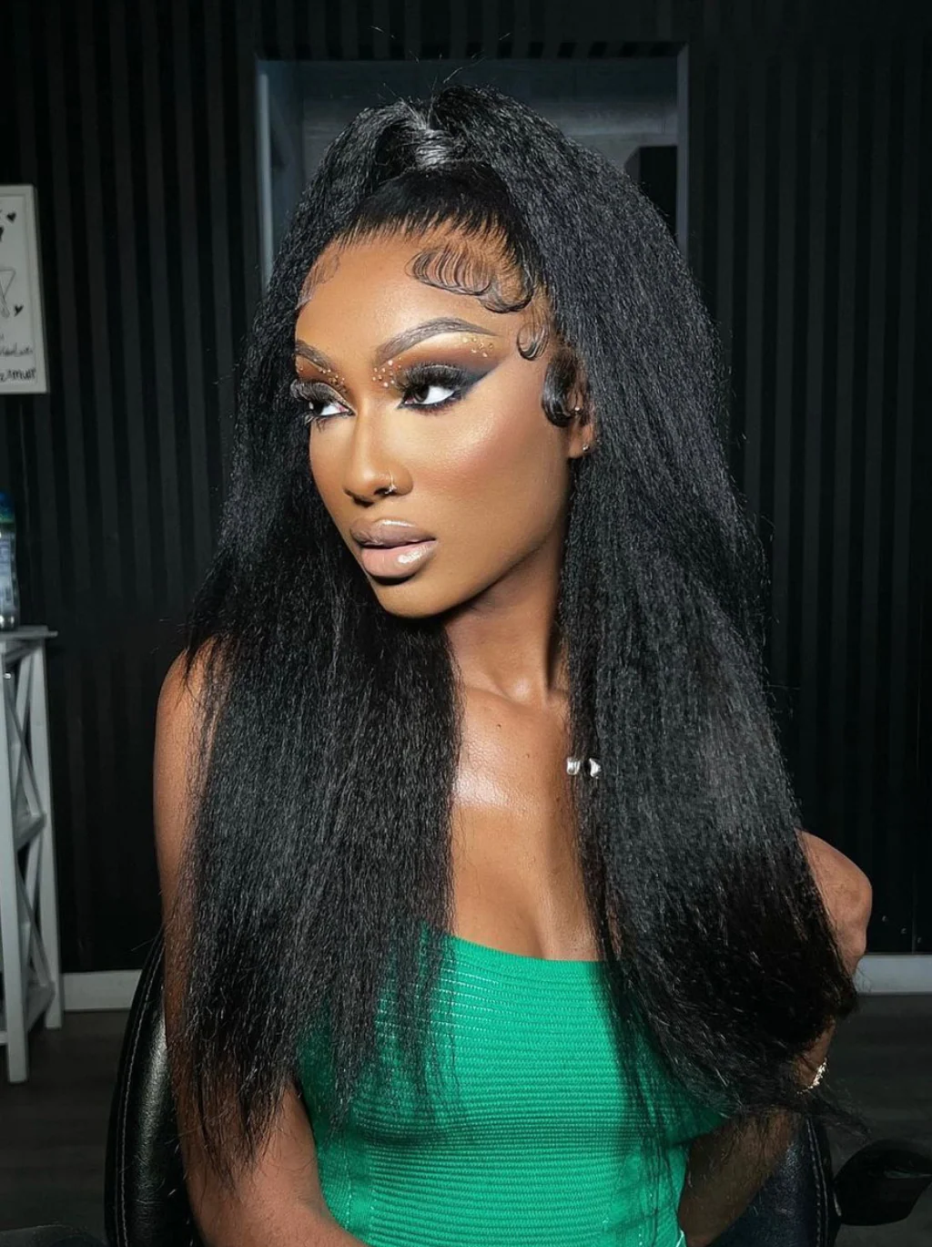 Dorsanee 360 Lace Frontal Yaki Kinky Straight Human Hair Wigs - Image 5