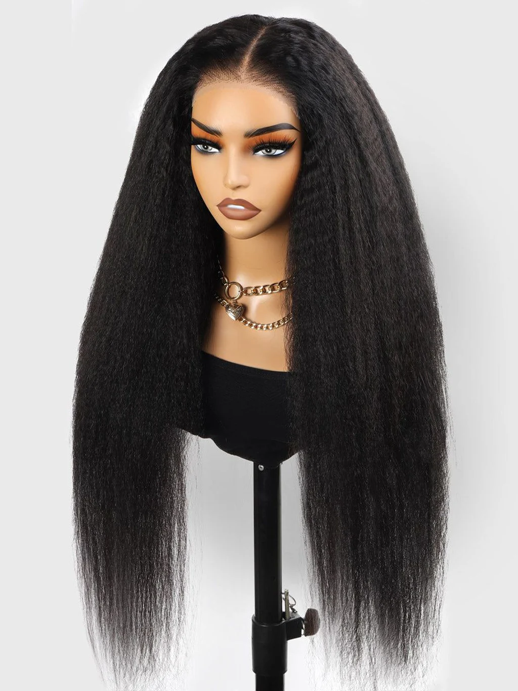 Dorsanee 360 Lace Frontal Yaki Kinky Straight Human Hair Wigs - Image 7