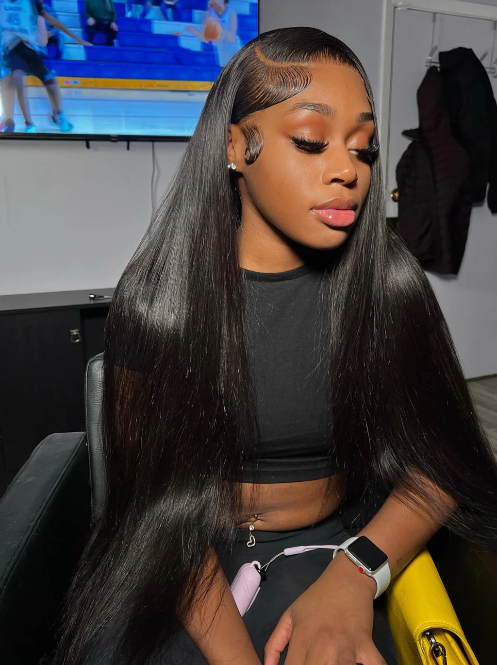 Dorsanee 42 40 38 36 34 32 30 inch Bone Straight 13x4 Lace Front Virgin Human Hair Wig - Image 5