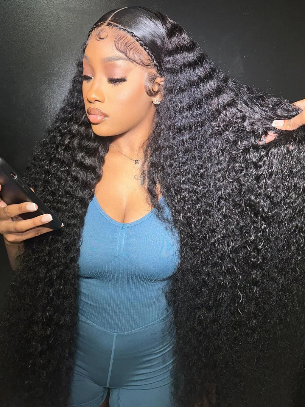 Dorsanee 42 40 38 36 34 32 30 inch Buss Down Knee Length 13x4 Lace Front Human Hair Wig Straight Body Water Wave Wigs - Image 7