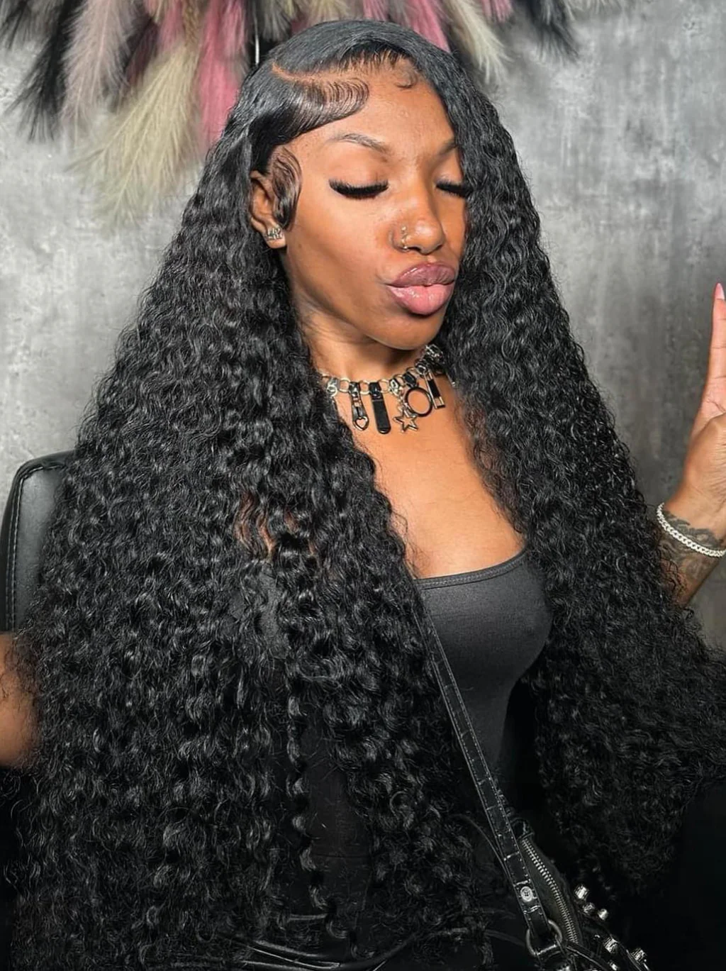 Dorsanee 42 40 38 36 34 32 30 inch Long 13x4 HD Lace Front Human Hair Wig Straight Body Water Wave Wigs - Image 14