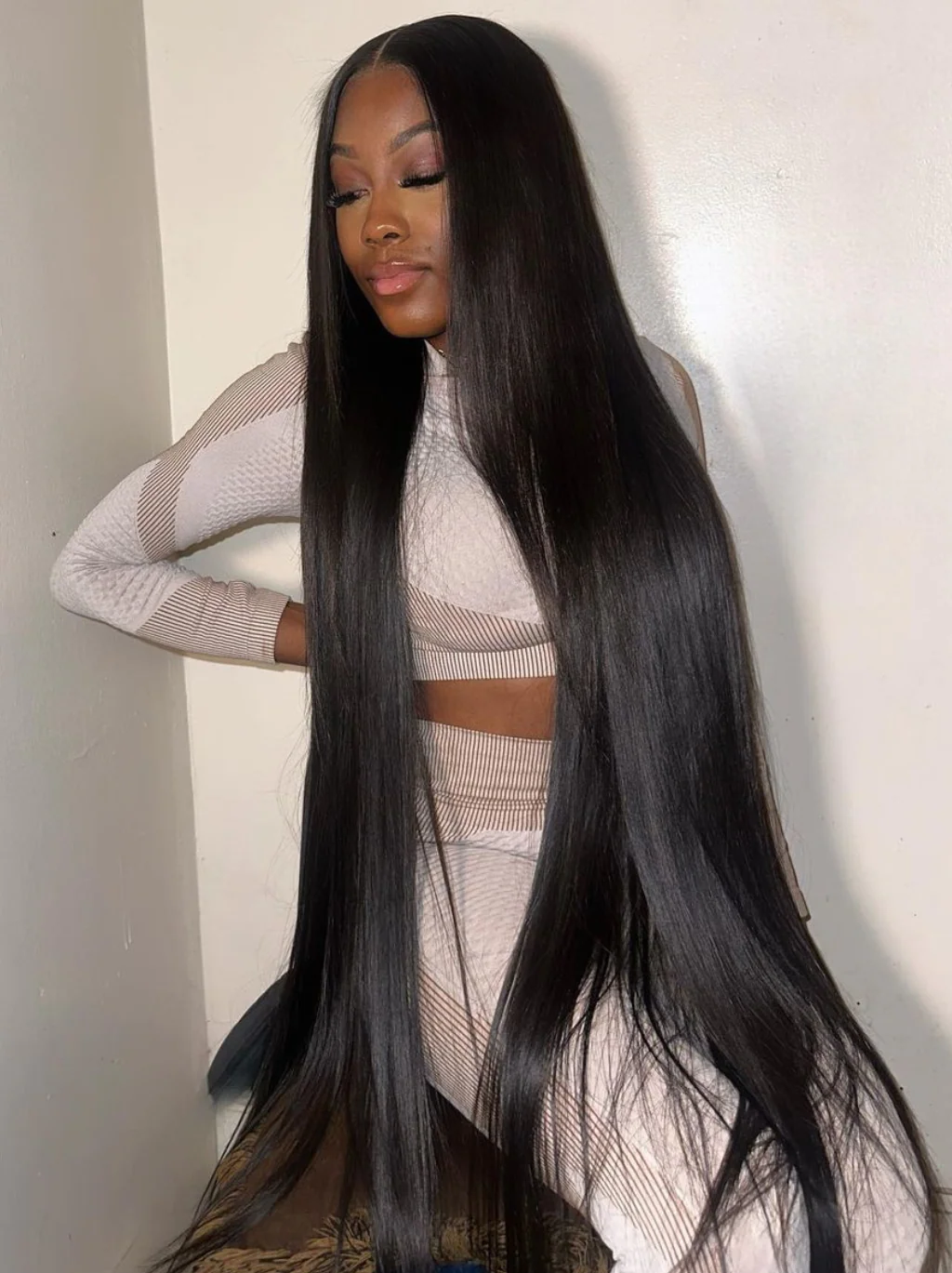 Dorsanee 42 40 38 36 34 32 30 inch Long 13x4 HD Lace Front Human Hair Wig Straight Body Water Wave Wigs - Image 4