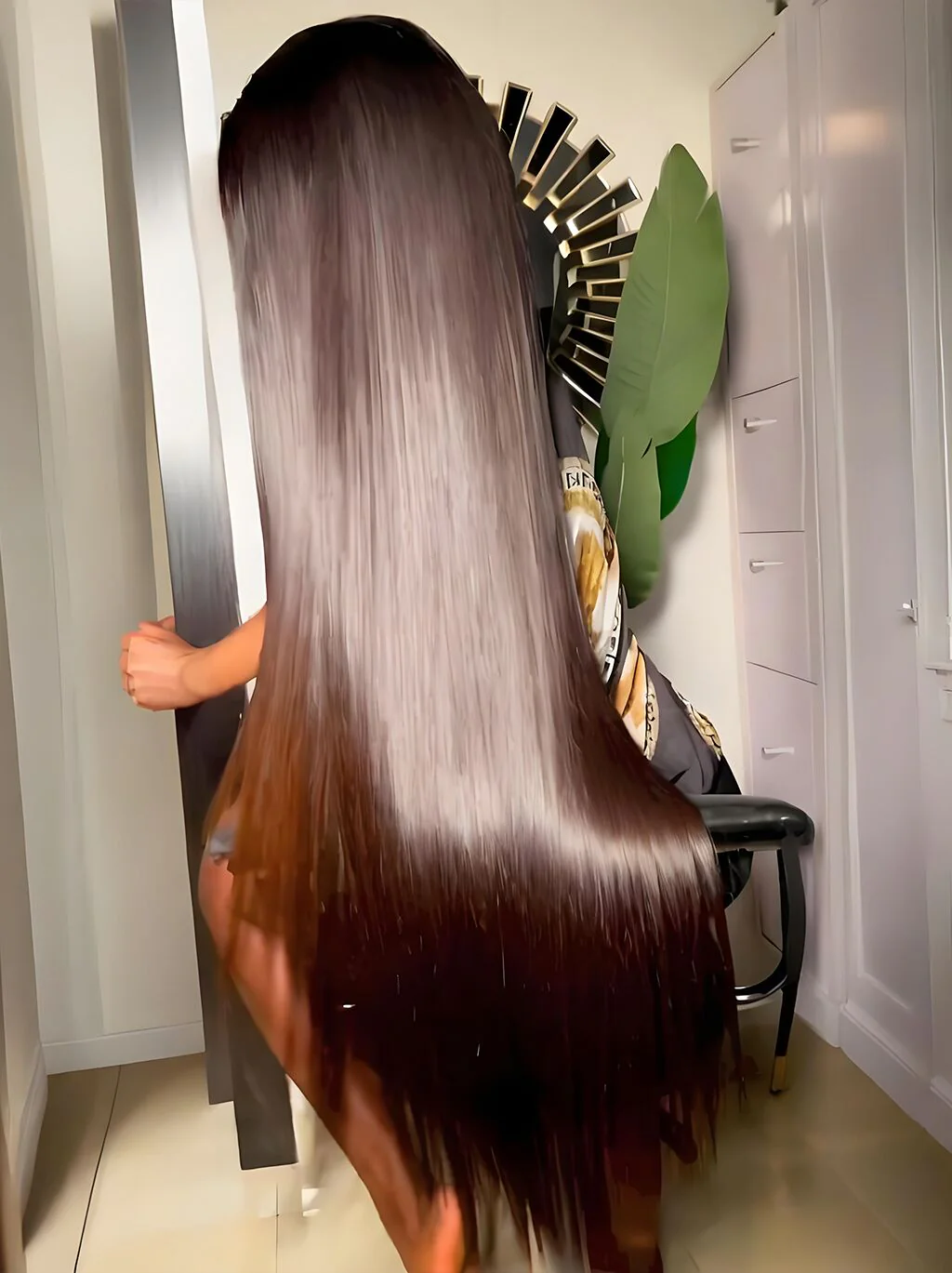 Dorsanee 42 40 38 36 34 32 30 inch Black Brown 13x4 Lace Front Human Hair Wigs - Image 2