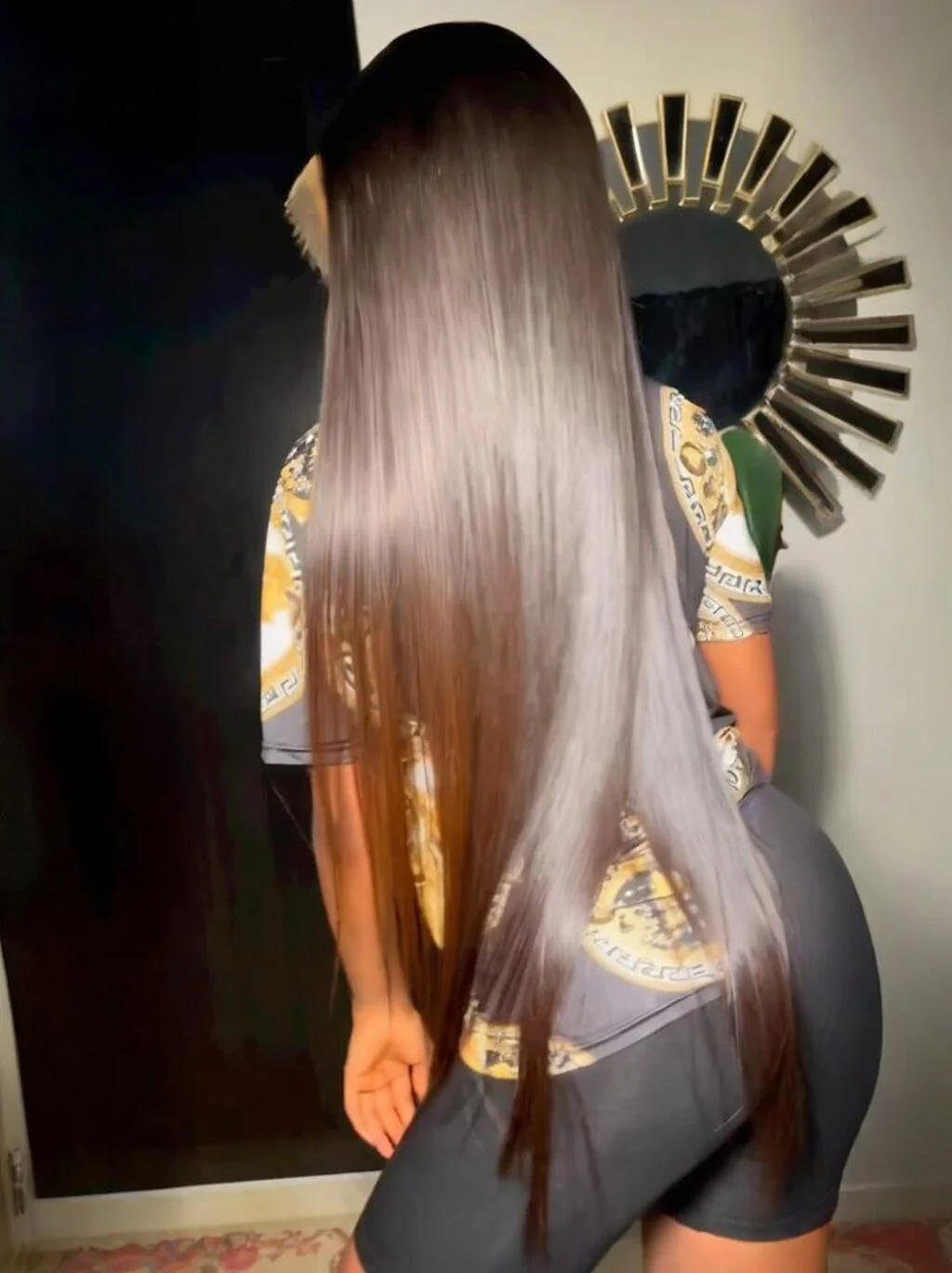 Dorsanee 42 40 38 36 34 32 30 inch Black Brown 13x4 Lace Front Human Hair Wigs - Image 4