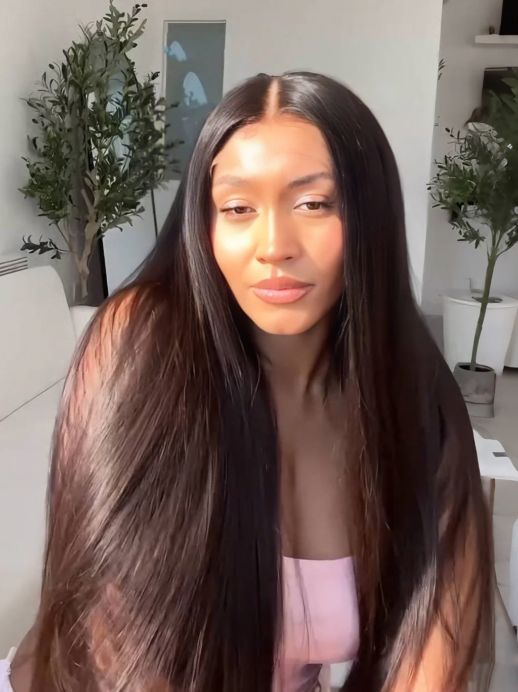 Dorsanee Airy Breathable Full Lace Frontal Free Part Natural Scalp Human Hair Wigs - Image 3