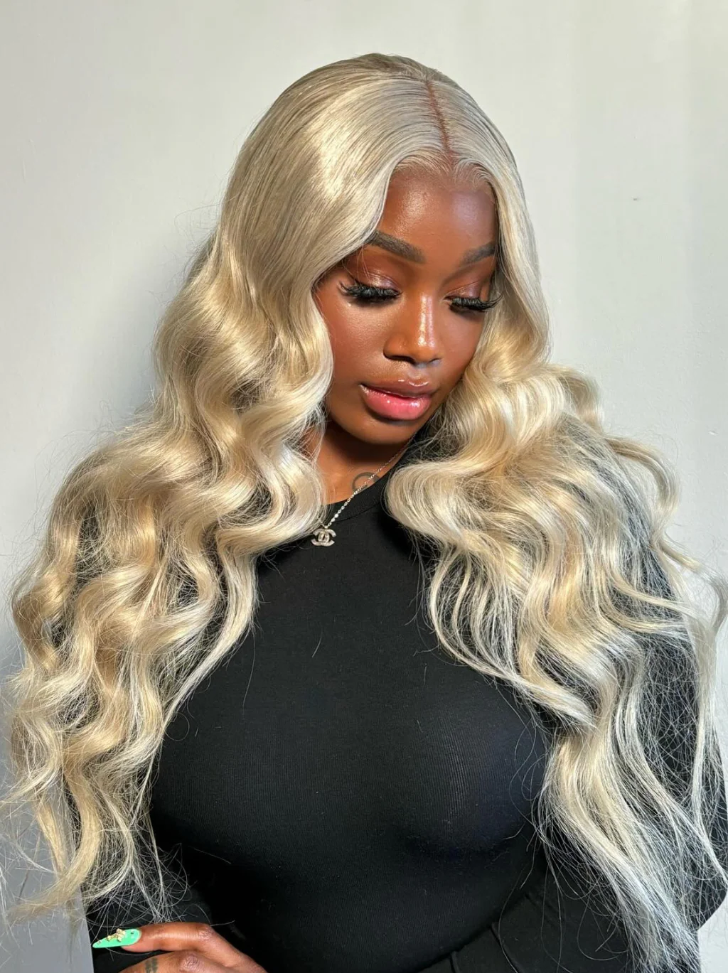 Dorsanee Ash Blonde Loose Wave Curls 13x4 Lace Front Human Hair Wigs - Image 4
