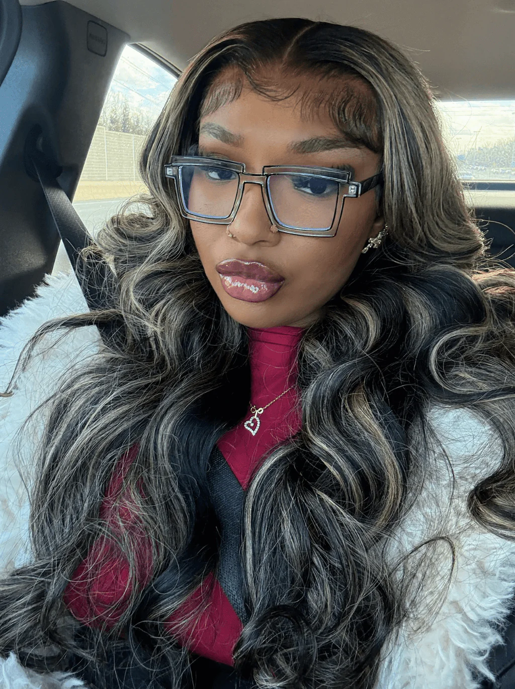 Dorsanee Balayage Black Brown Highlights Body Wave HD Lace Front Human Hair Wig - Image 2