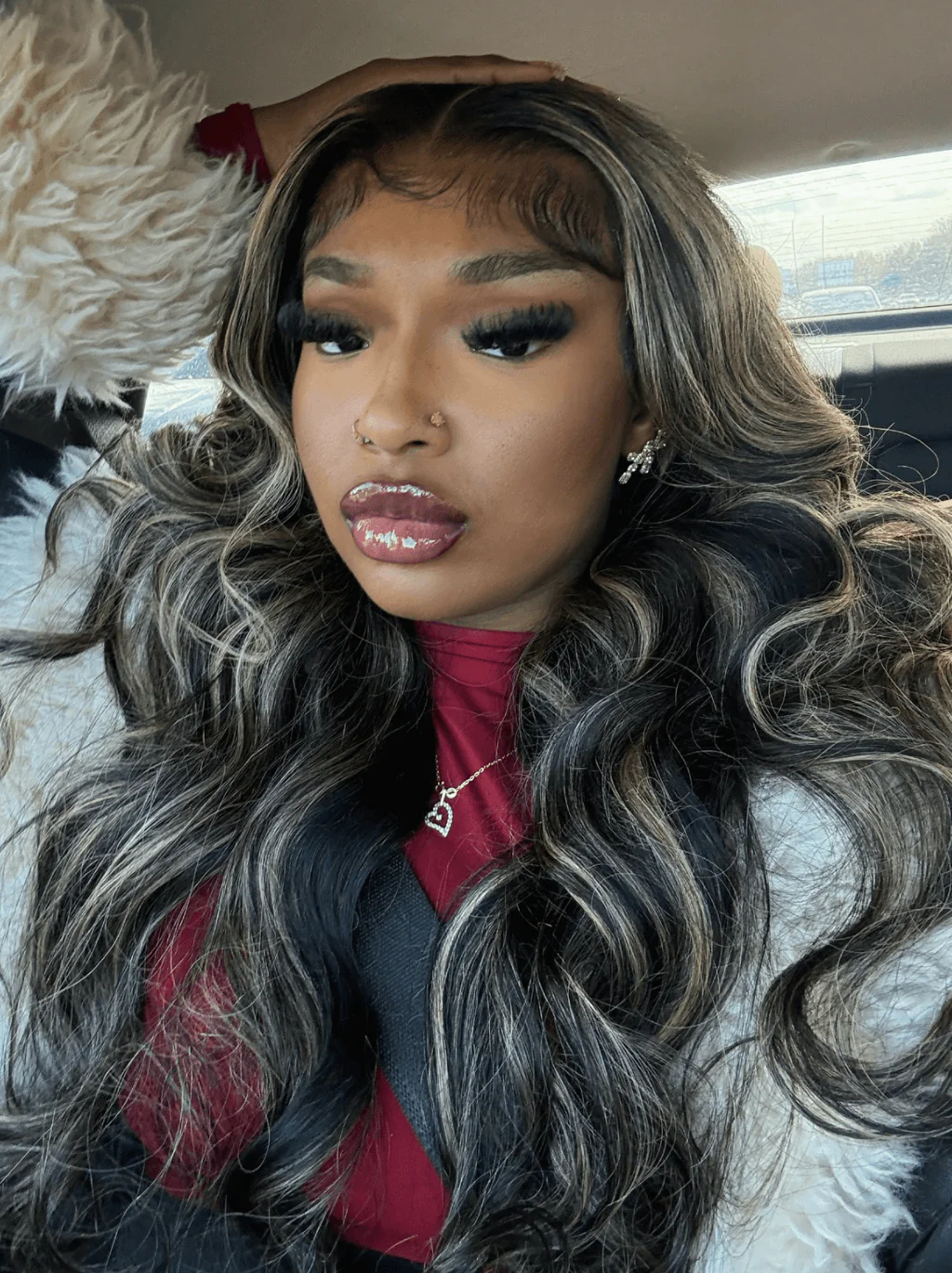 Dorsanee Balayage Black Brown Highlights Body Wave HD Lace Front Human Hair Wig - Image 3