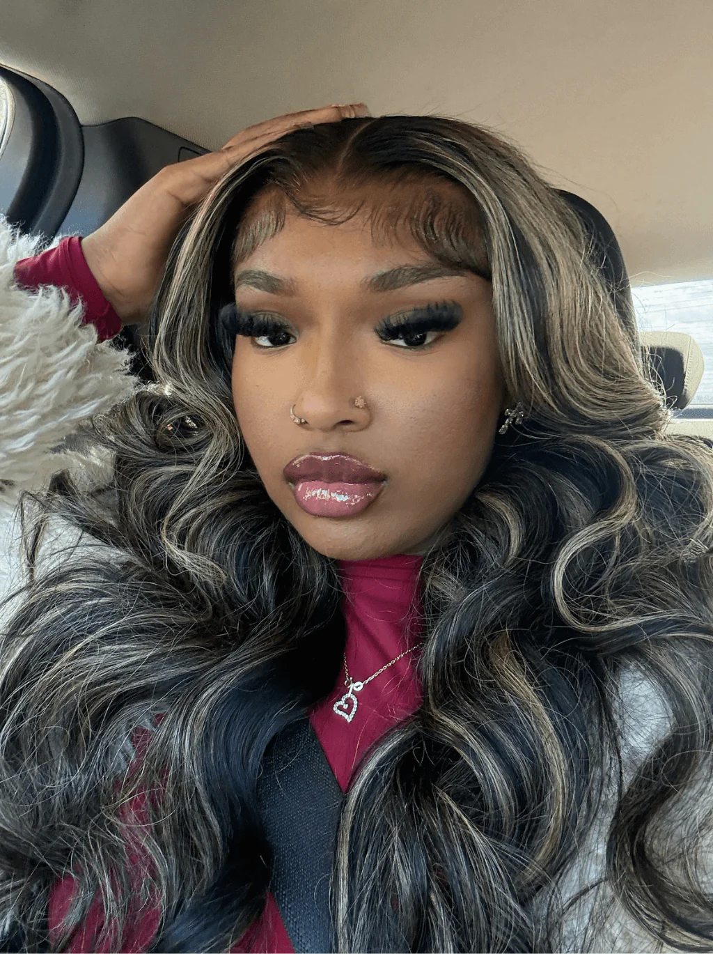 Dorsanee Balayage Black Brown Highlights Body Wave HD Lace Front Human Hair Wig - Image 4