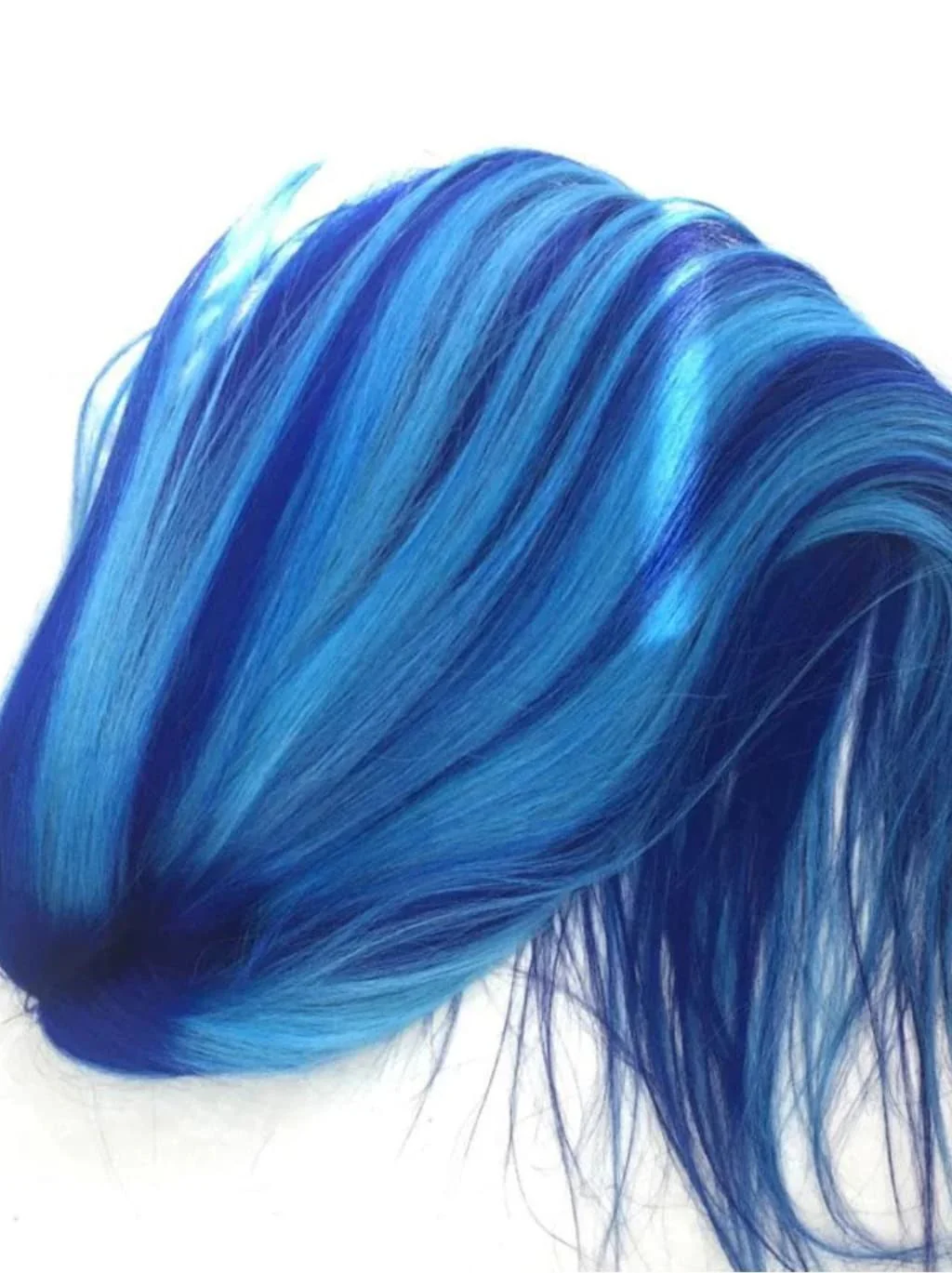 Dorsanee Balayage Dark Light Ocean Blue Money Piece 13x4 Lace Front Human Hair Wigs - Image 3