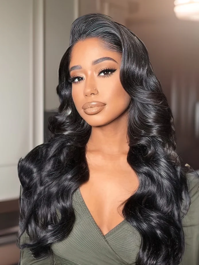 Dorsanee Black Friday 30 32 inch Long 13x4 Lace Front Body Wave Virgin Human Hair Wig - Image 4