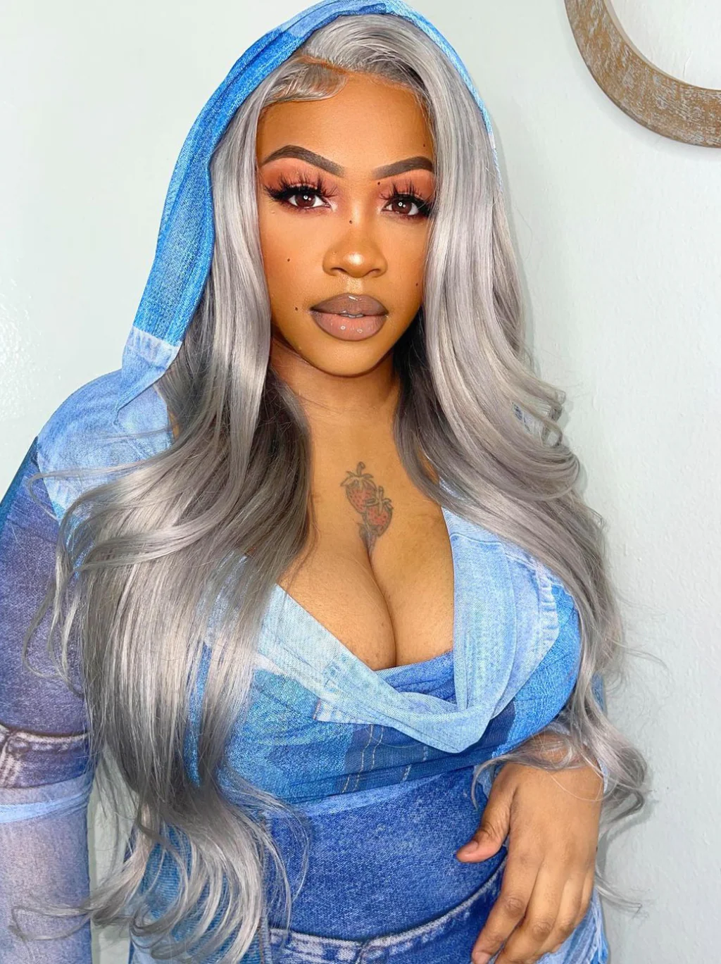 Dorsanee 200 Density Gray 13x4 Lace Front Straight Body Wave Human Hair Wigs - Image 6