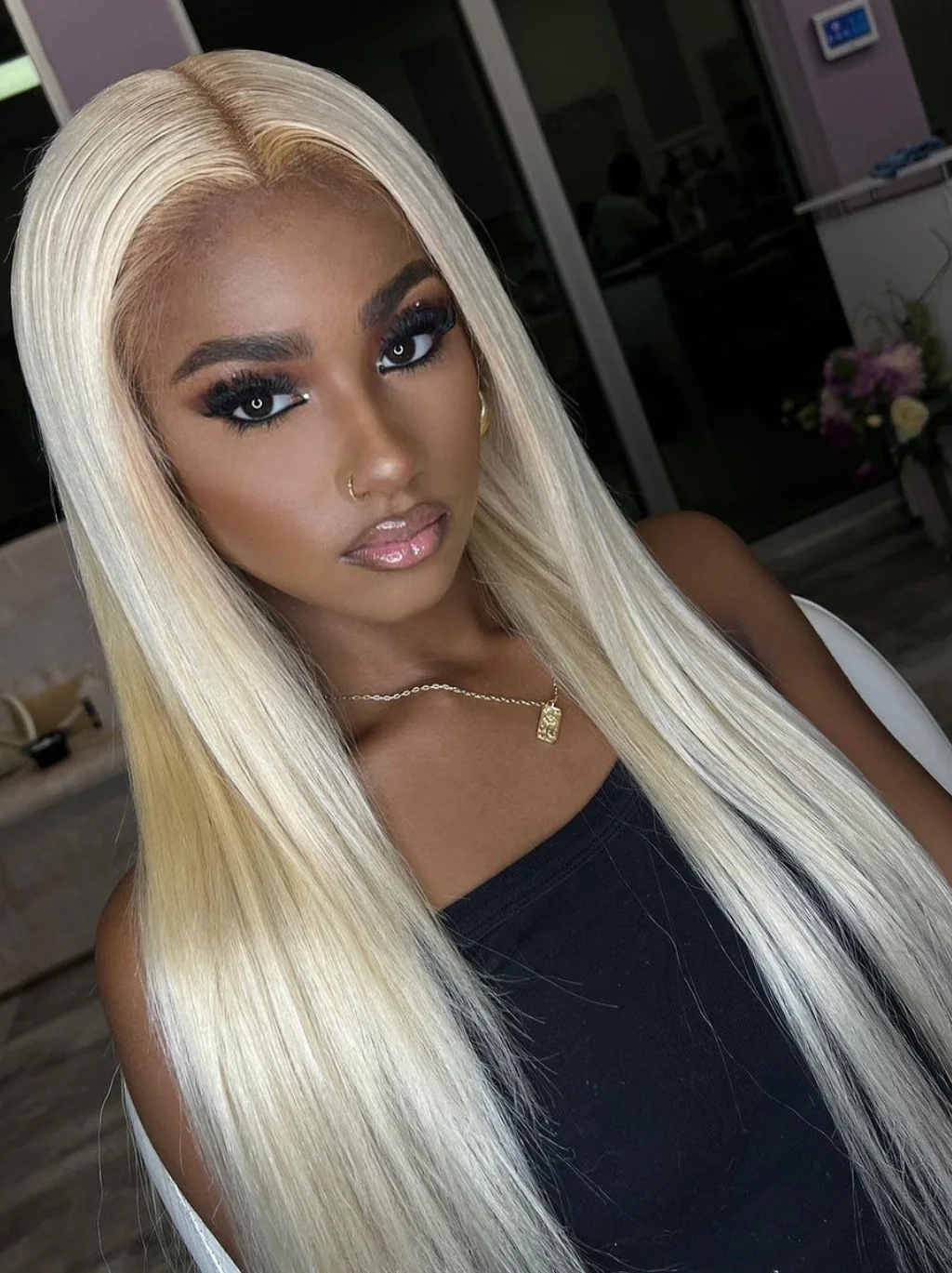 Dorsanee Blonde 613 Straight Wig 13x4 Lace Front Human Hair Wigs - Image 2