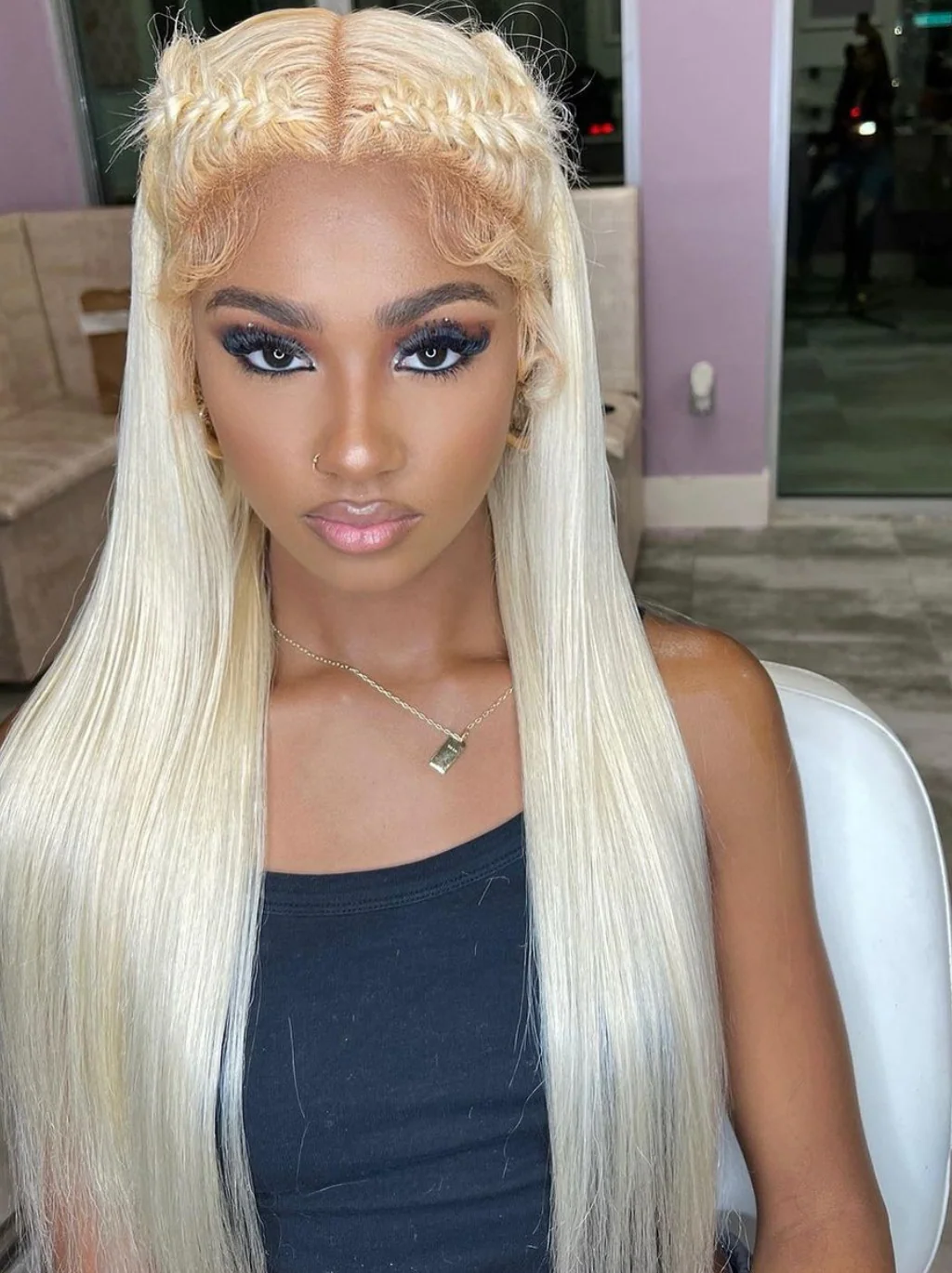 Dorsanee Blonde 613 Straight Wig 13x4 Lace Front Human Hair Wigs - Image 3