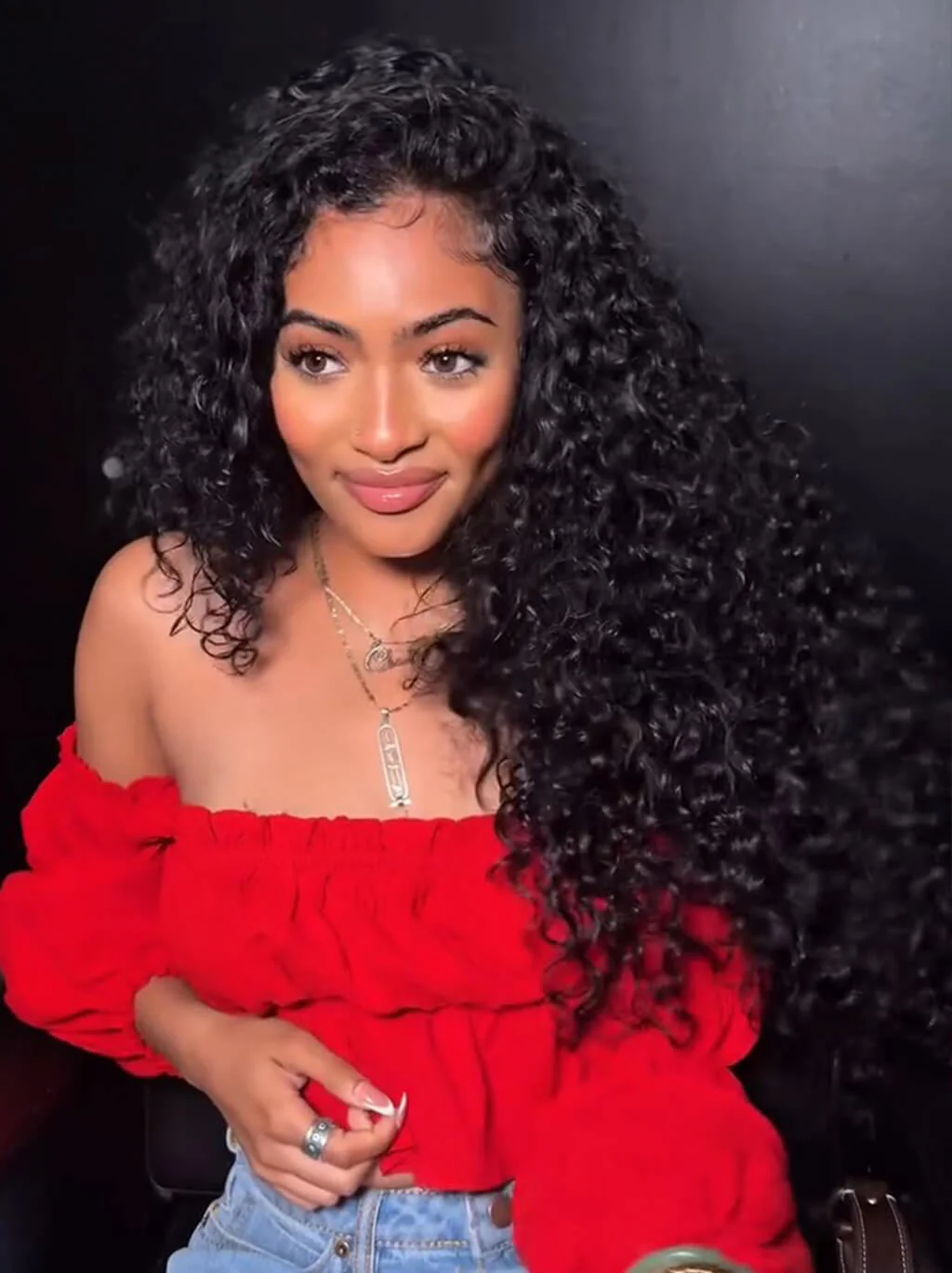 Dorsanee Bouncy Spiral Loose Water Wave Curls 13x4 Lace Front Virgin Human Hair Wigs - Image 4