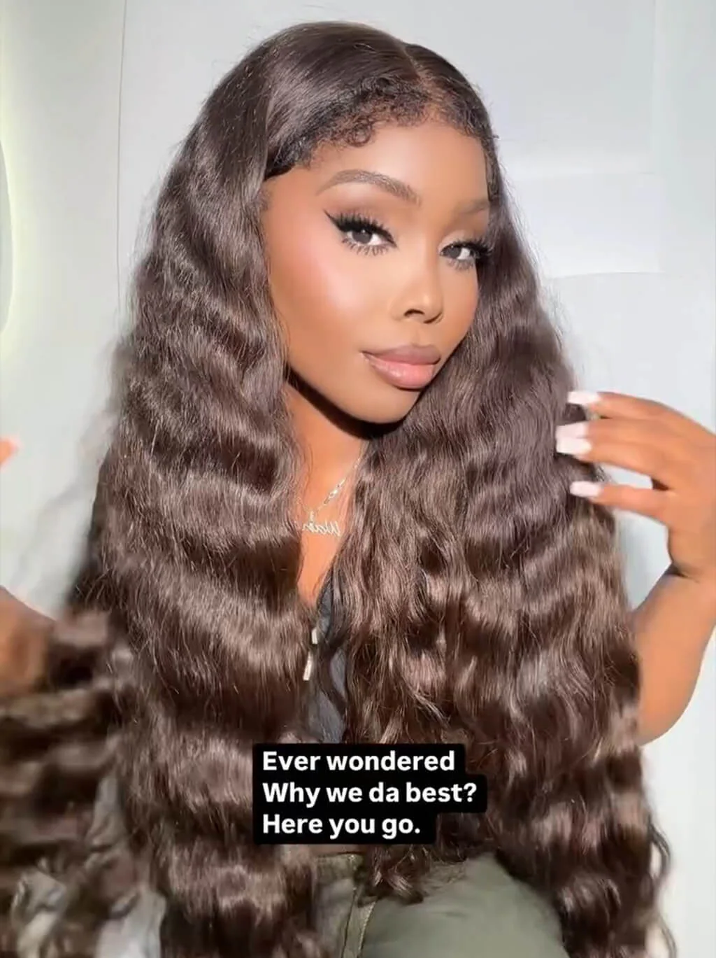 Dorsanee Brown Deep Wave 4C Edges 13x4 HD Lace Front Virgin Human Hair Wigs - Image 2