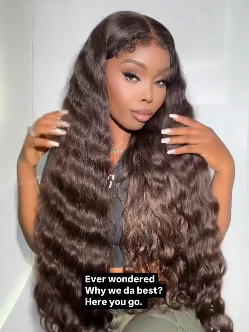 Dorsanee Brown Deep Wave 4C Edges 13x4 HD Lace Front Virgin Human Hair Wigs - Image 3