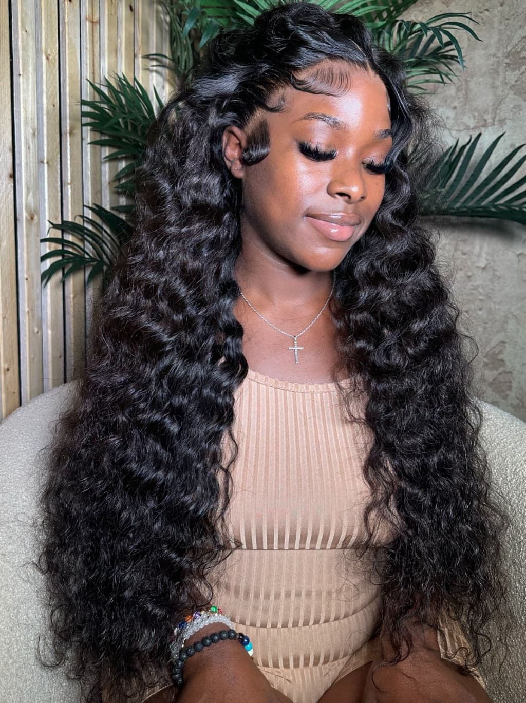 Dorsanee Burmese Curly 13X4 Lace Front Human Hair Wigs 250 300 Density - Image 3
