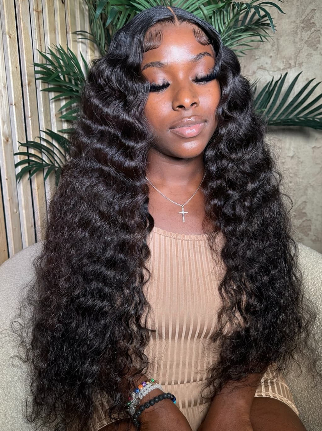 Dorsanee Burmese Curly 13X4 Lace Front Human Hair Wigs 250 300 Density - Image 4
