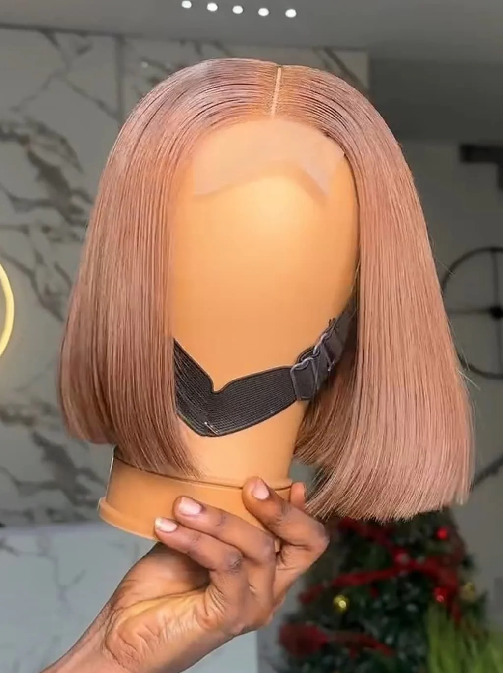 Dorsanee Chic Short Brown Pixie Cut Bob Wigs Mature Women Easy-to-style Straight Hair - Image 2