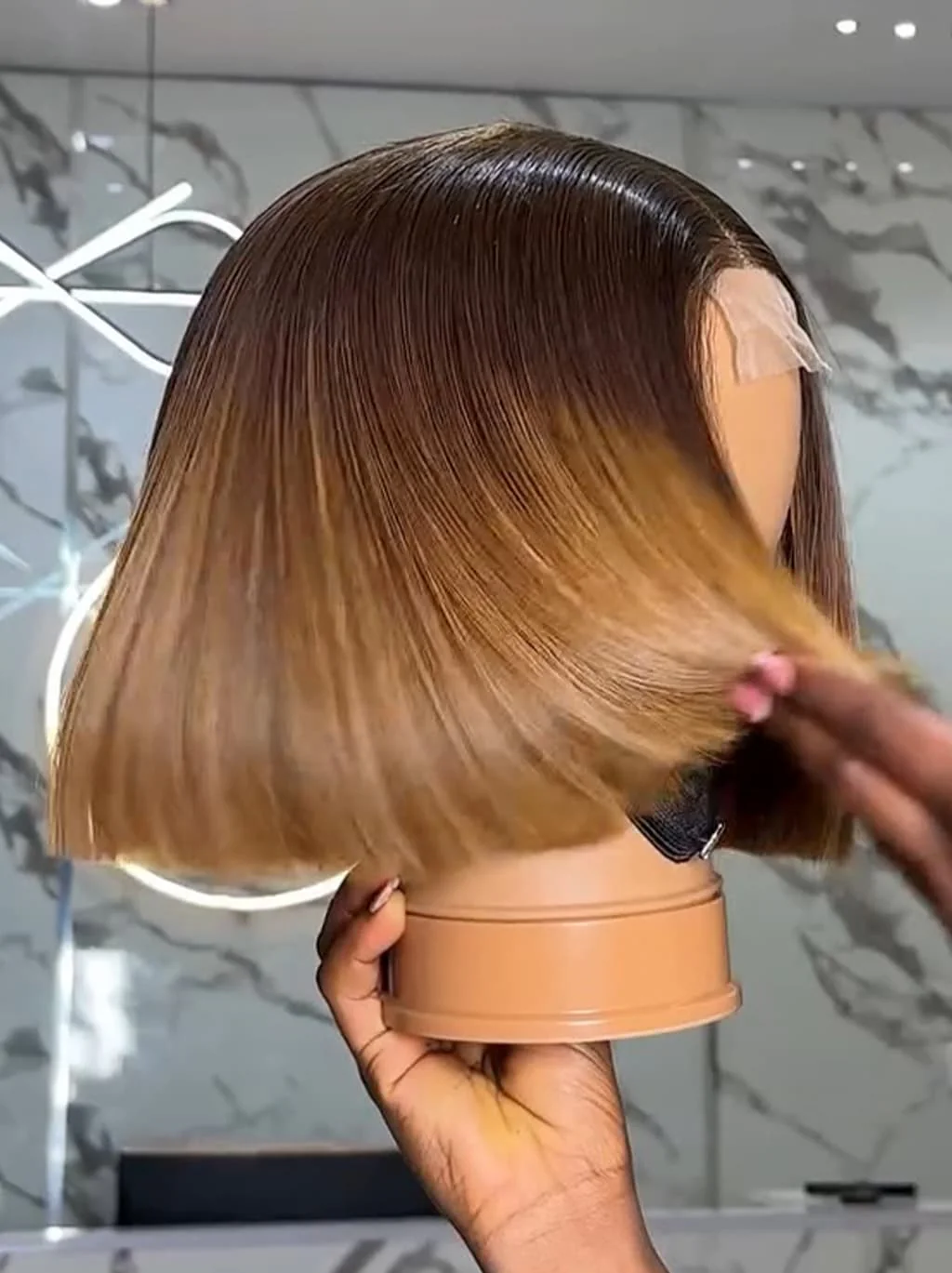 Dorsanee Chic Short Brown Pixie Cut Bob Wigs Mature Women Easy-to-style Straight Hair - Image 6