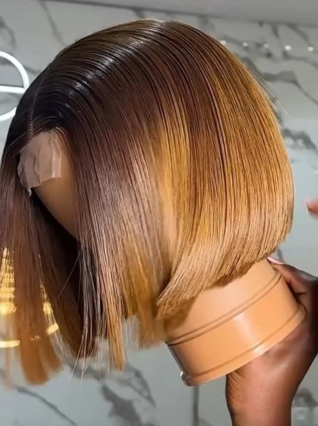 Dorsanee Chic Short Brown Pixie Cut Bob Wigs Mature Women Easy-to-style Straight Hair - Image 8